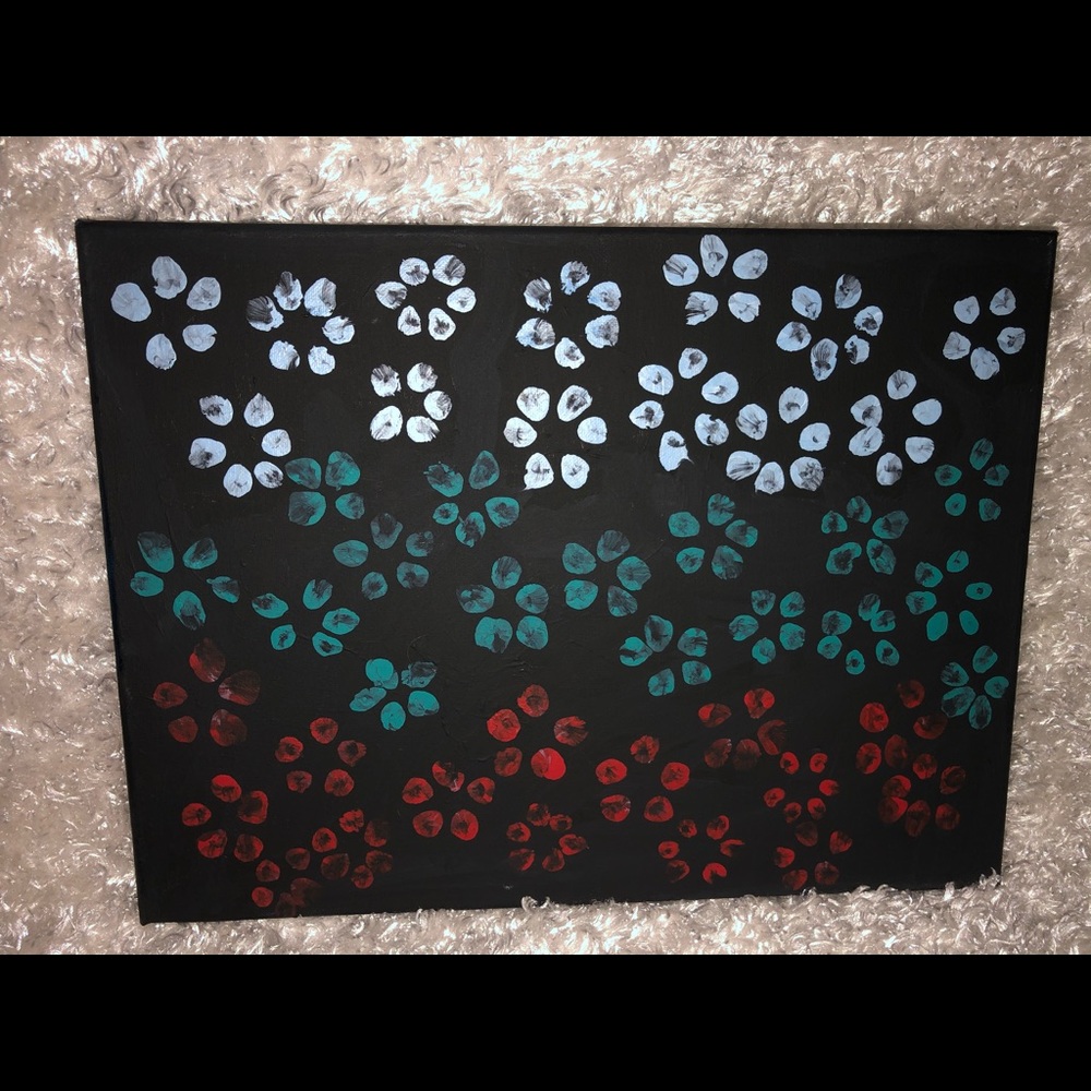 Acrylic floral paint